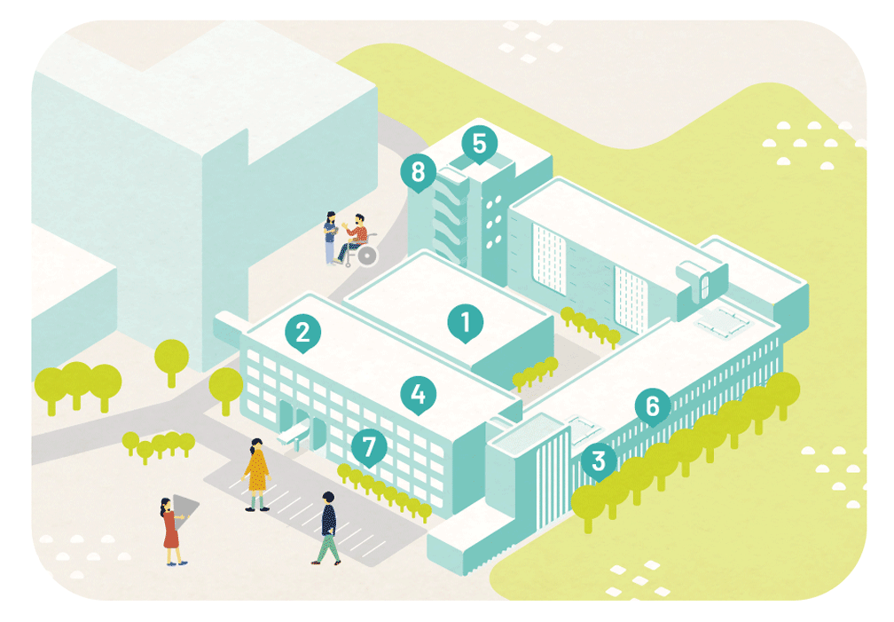 桑園キャンパスのイラスト